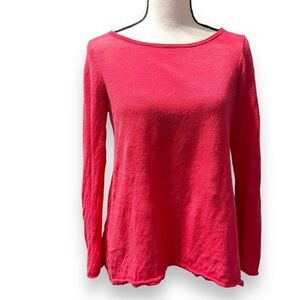 Eileen Fisher Chery Red Linen Sweater